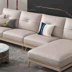 Crystal Modern Beige L-Shaped Corner Sofa