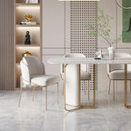 Metaphor White Luxury Modern Dining Set