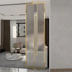 Trama Modern Fluted Glass Metal Partition