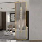 Trama Modern Fluted Glass Metal Partition
