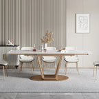 Jace Modern 8 Seater Dining Table With Marble Top