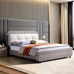 Urban Luxury Modern Upholstered Bed with a sturdy frame