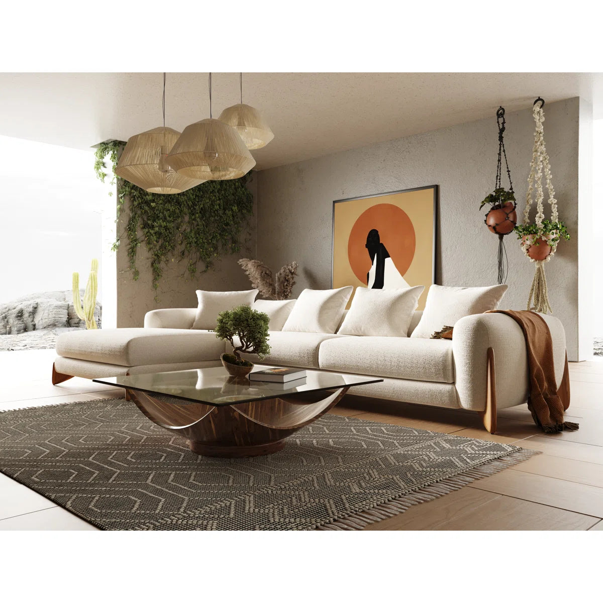Luvina Modern Luxury Boucle Sectional Sofa