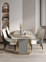 Magnificent Luxury 6 Seater Dining Table In Golden Stainless Steel
