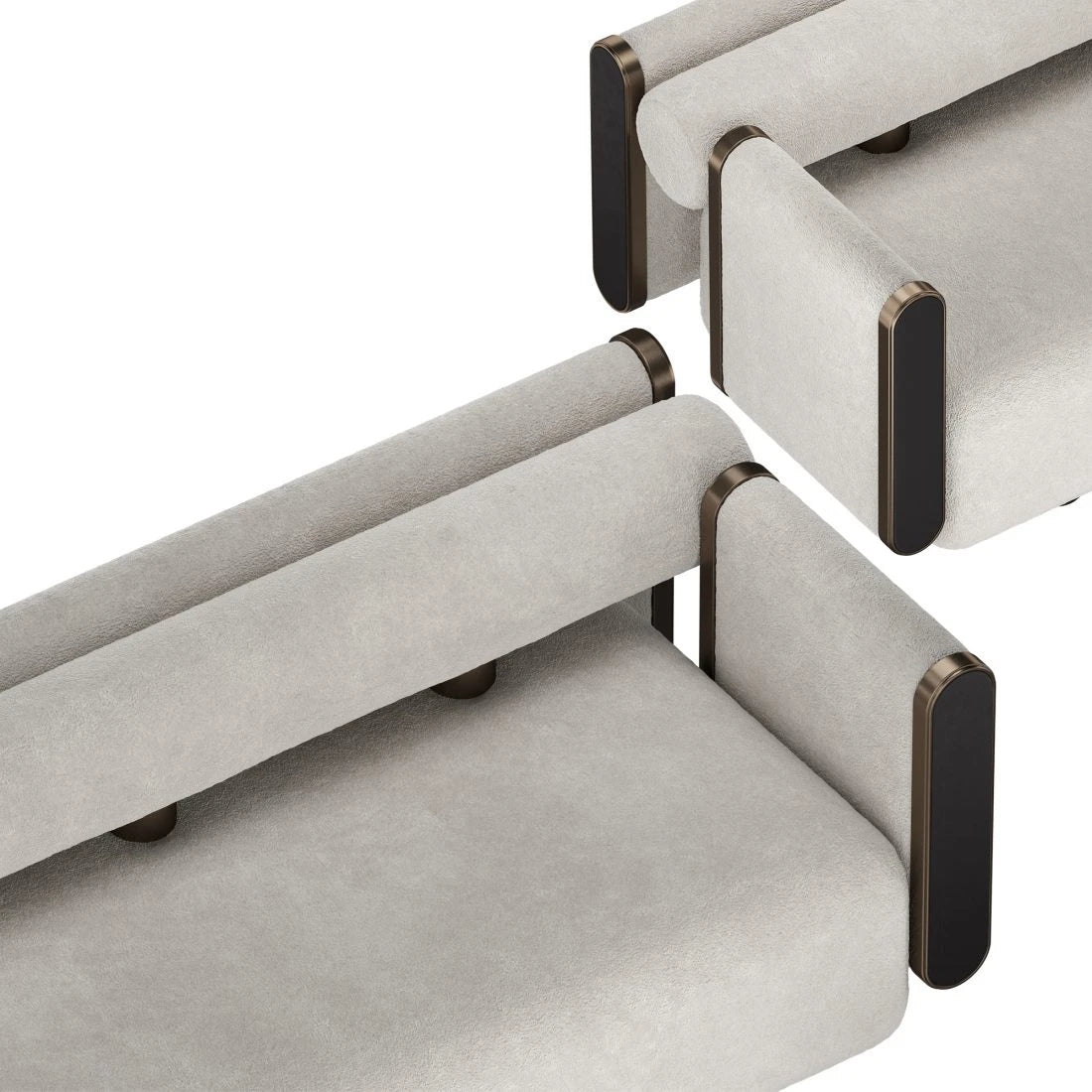 Kaliko Modern Metal 3 Seater Sofa