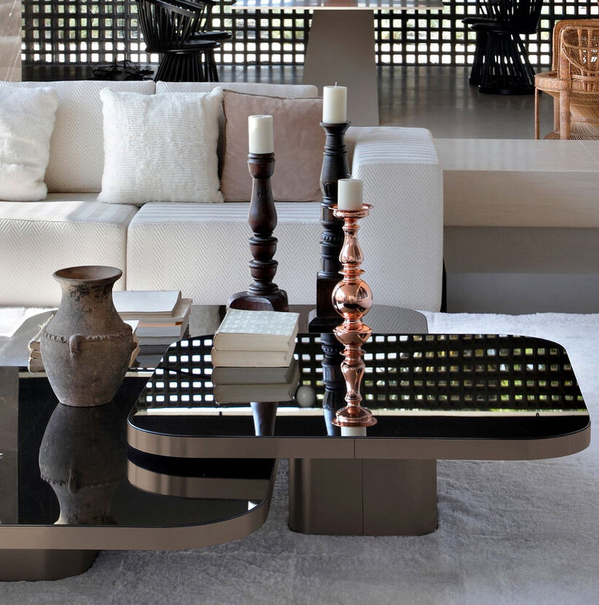 Rusta Modern Contemporary Nesting Coffee Table Set Of 3