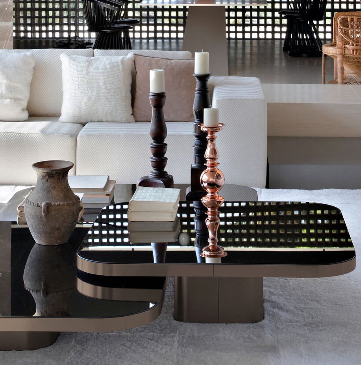 Rusta Modern Contemporary Nesting Coffee Table Set Of 3