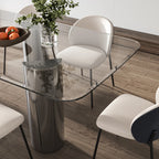 Gossy Modern Glass Top Dining Set
