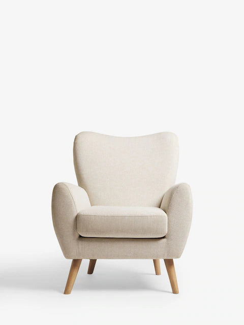 Tweedy Plain Light Natural Wilson II Highback Grande Armchair