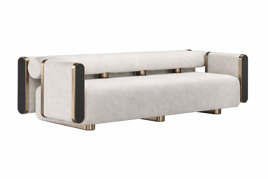 Kaliko Modern Metal 3 Seater Sofa