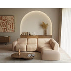 Cloudino Beige L-Shaped Modern Sofa