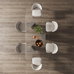 Gossy Modern Glass Top Dining Set