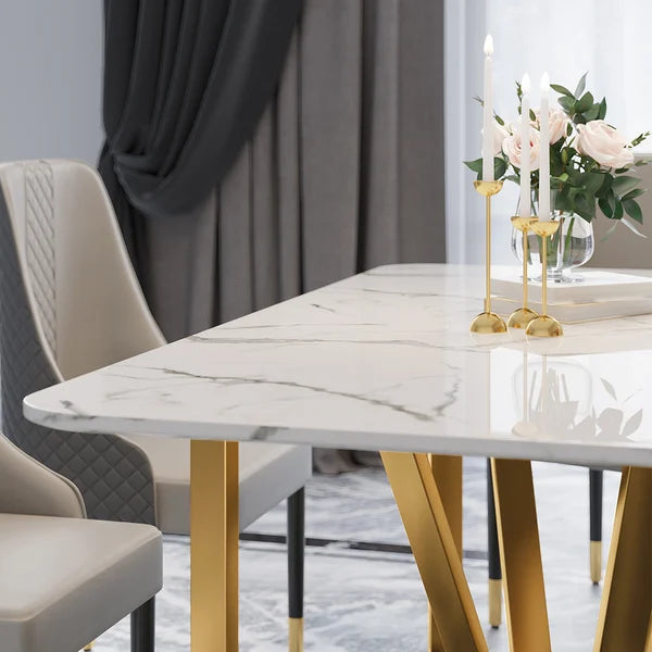 Stern Modern Luxury Dining Table Set
