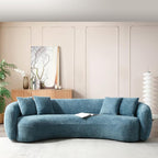 Cura 3 Seater Modern 4 Seater Boucle Curvy Sofa