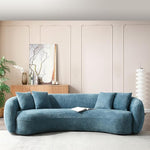 Cura 3 Seater Modern 4 Seater Boucle Curvy Sofa