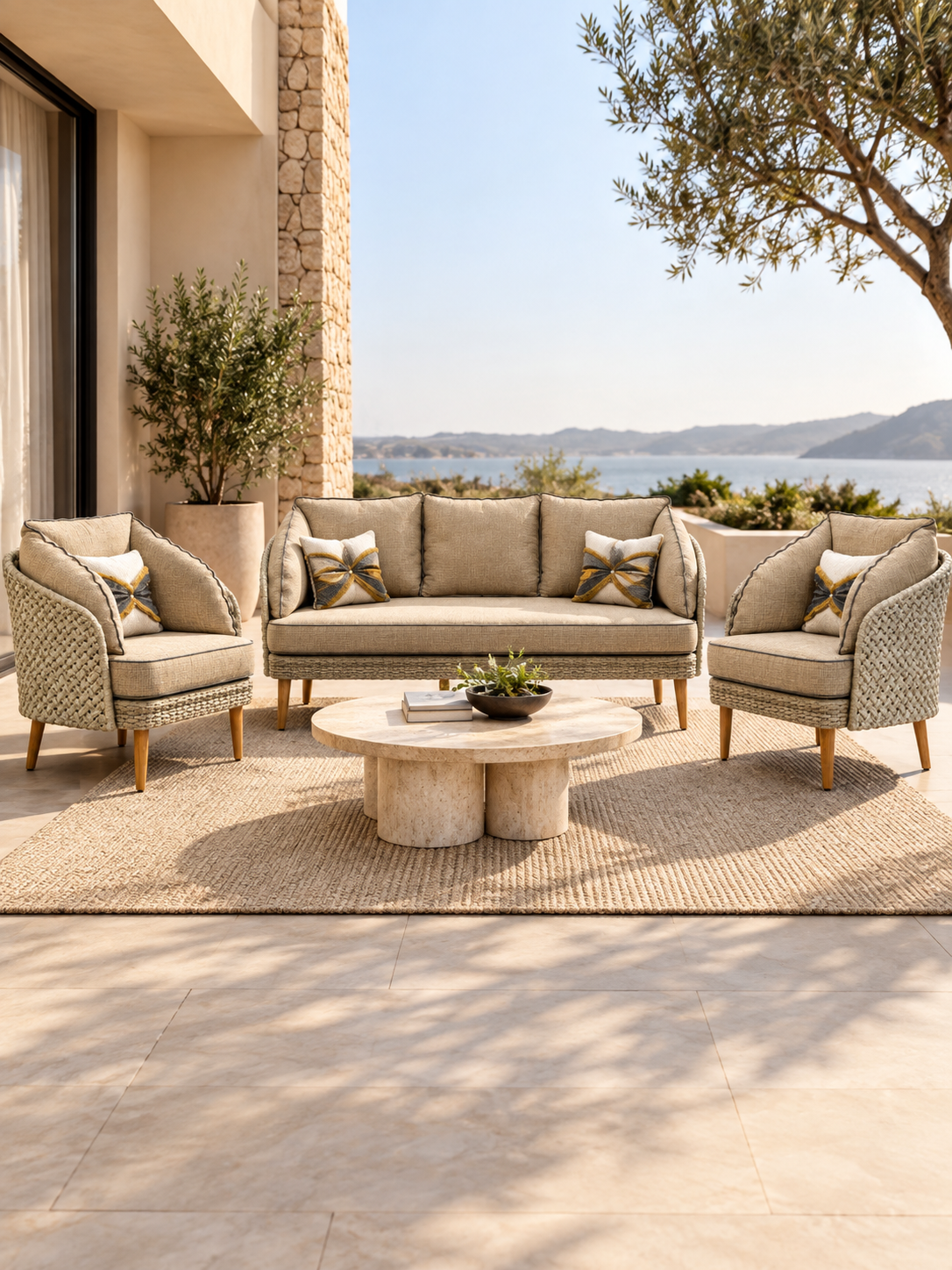 The Salvo Outdoor Sofa — Luxury Woven Lounge Sofa