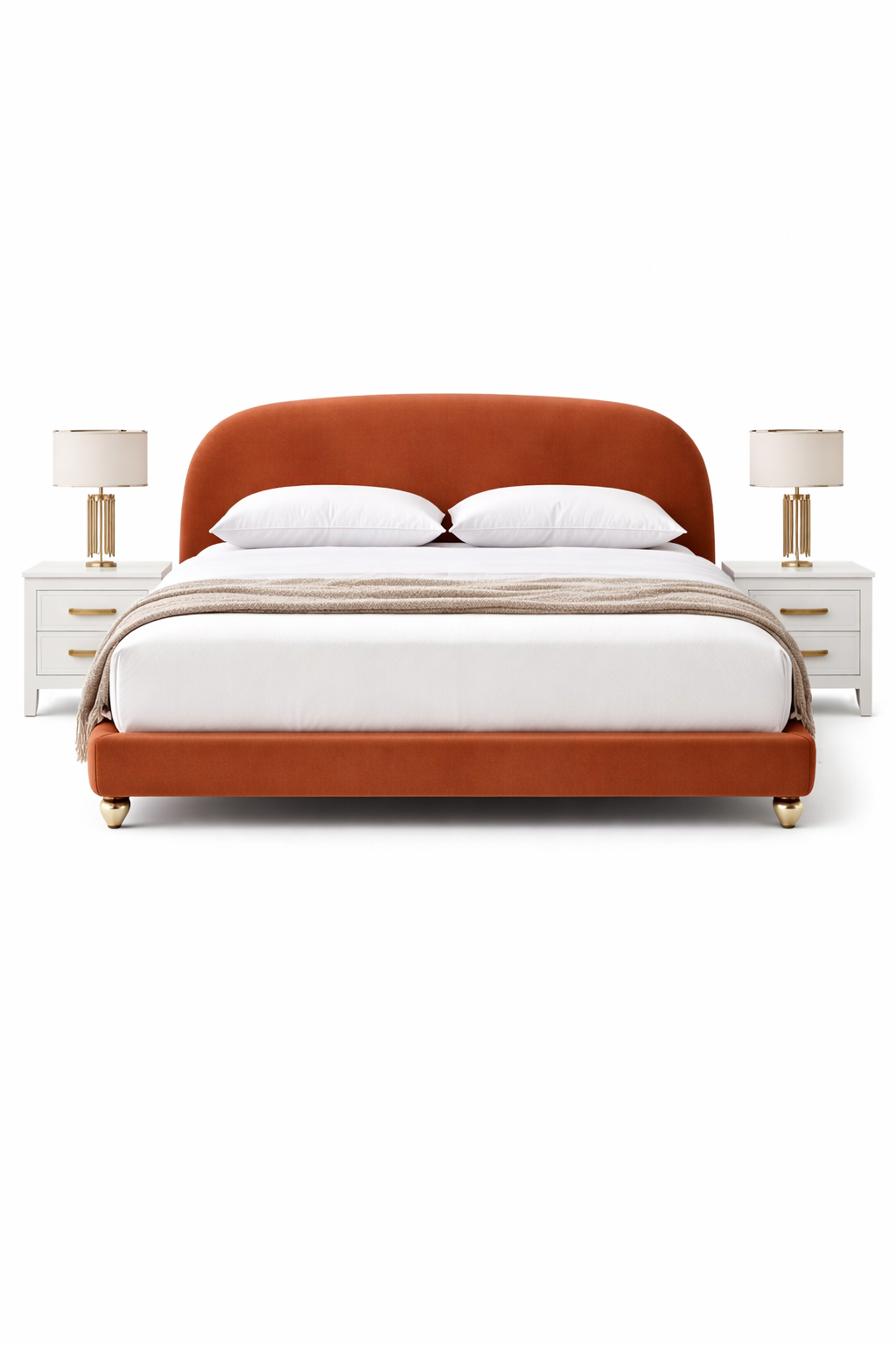 Serene Luxury Upholstered Platform Low Profile Bed