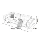Carley Modern Retro 3 Seater luxury Sofa Set