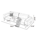 Carley Modern Retro 3 Seater luxury Sofa Set