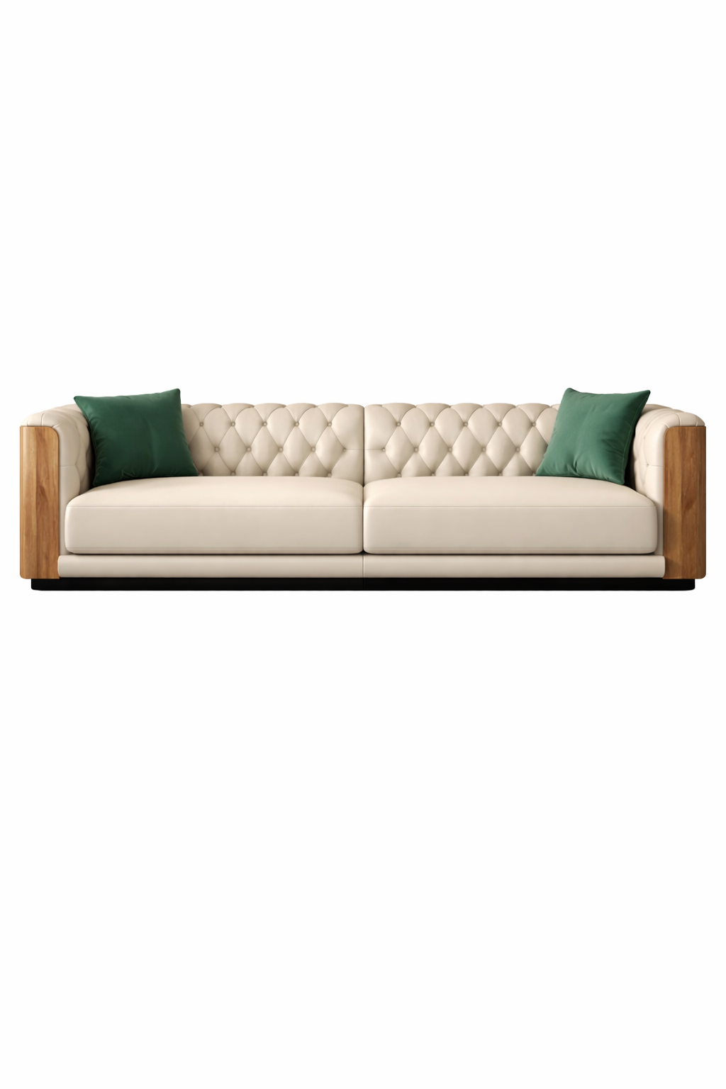 Fila Modern Faux Leather Off White Sofa Set