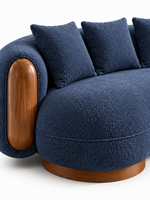 The Brevona Sofa — Luxury Modern Curved Bouclé Fabric Sofa
