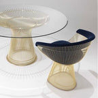Luminary Luxury 4 Seater Round Dining Table with Glass Top