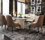 Aria Luxury Contemporary design Marble Dining Table Rectangular Table