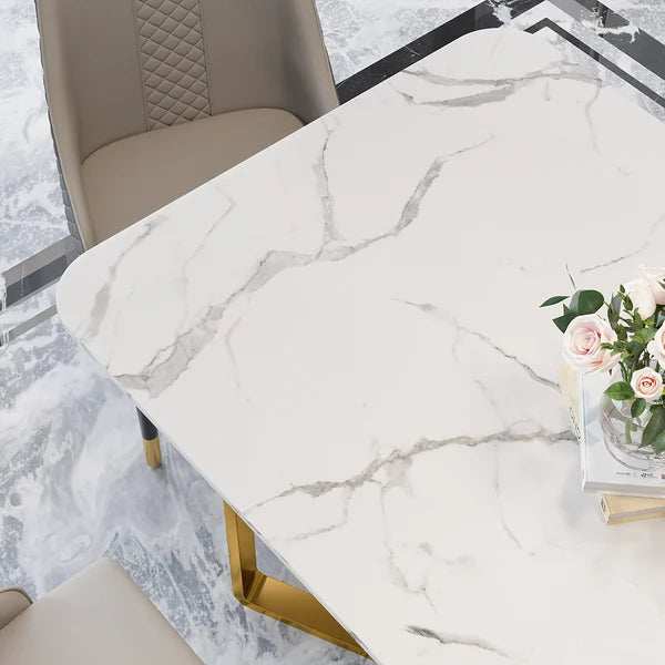 Stern Modern Luxury Dining Table Set