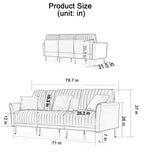 Charisma Luxury Upholstered Modern Couch Sofa