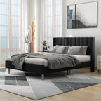 Austere Modern Upholstered Tufted Bed