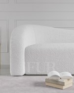 Aurora Plush White Boucle Luxury 3 Seater Sofa