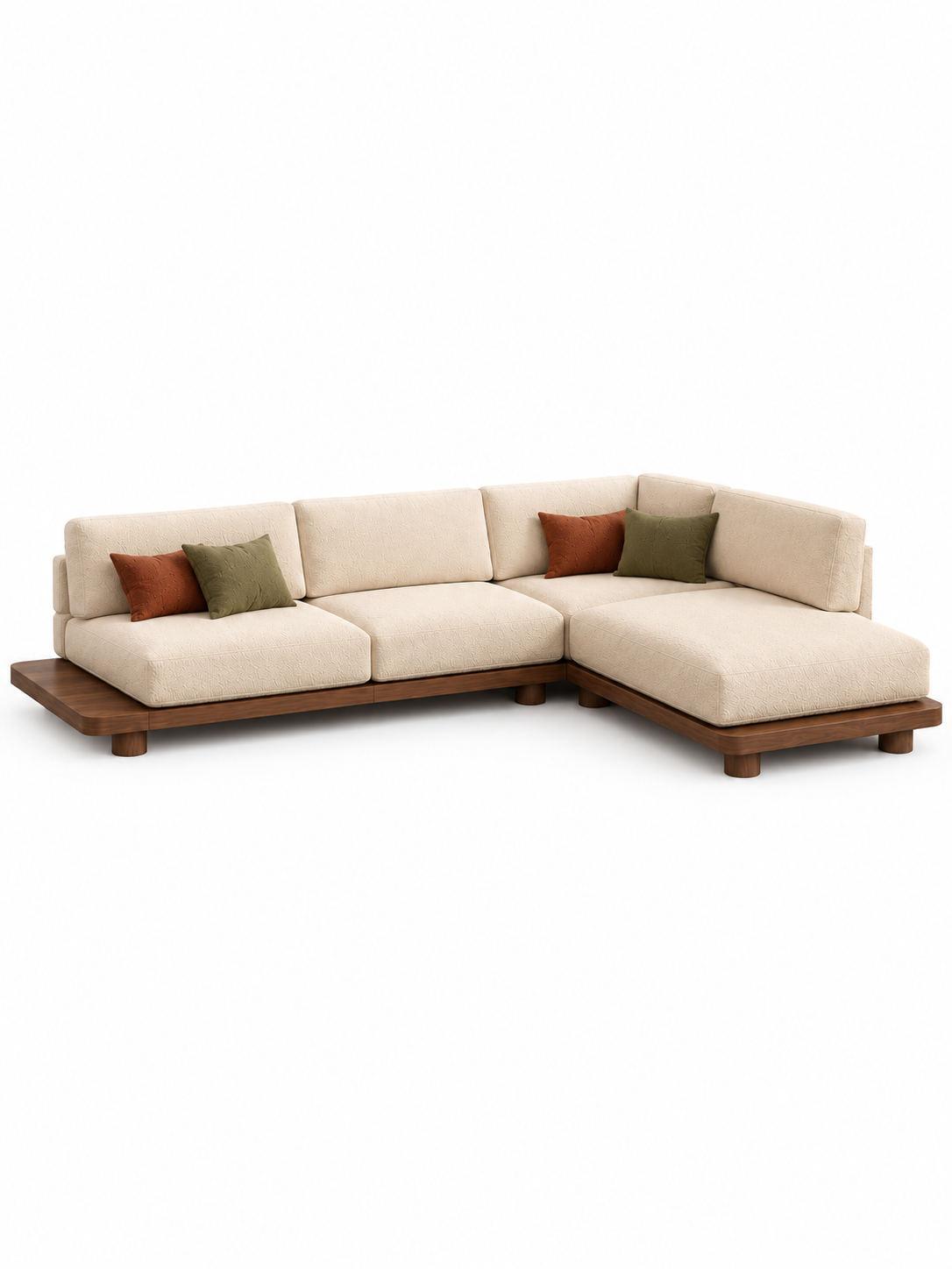The Kervona Sofa — Luxury Modern L-Shaped Bouclé Fabric Sofa