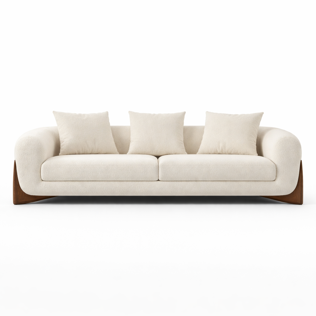 Aster Modern Luxury 3 Seater Boulce Sofa