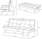 Rosy Velvet Sofa Bed Dark Red 3 Seater Sofa Cum Bed