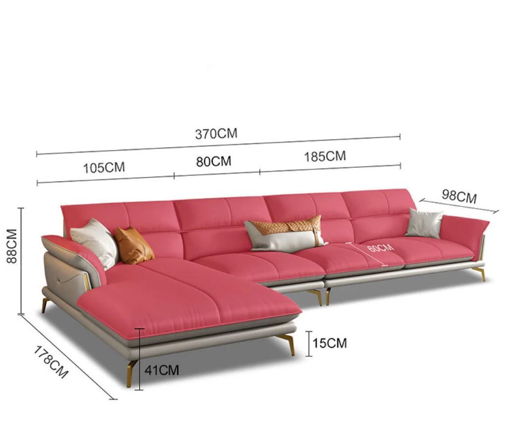 Rala Modern Luxury Leather Sectional Sofa