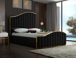 Cushy Modern Velvet Upholstered Bed