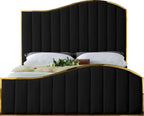 Cushy Modern Velvet Upholstered Bed