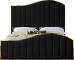 Cushy Modern Velvet Upholstered Bed