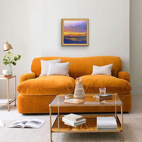 Rumba 2 Seater Contemporary Mustard Yellow Bedroom Sofa