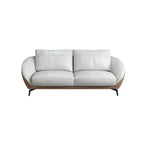 Versace Luxury Leath-Aire Upholstered Sofa in White for a Stylish Look