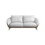Versace Luxury Leath-Aire Upholstered Sofa in White for a Stylish Look