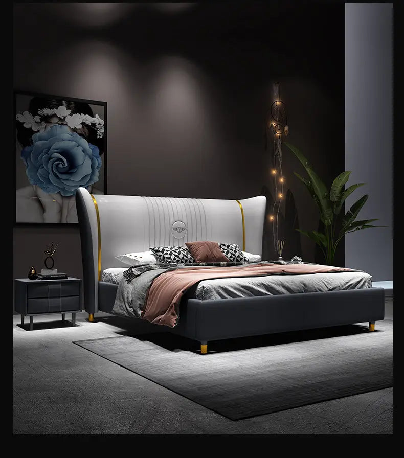 Miraculous Modern Upholstered Luxury Bed in Leatherette