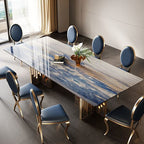 Noxa Blue Modern Dining Set