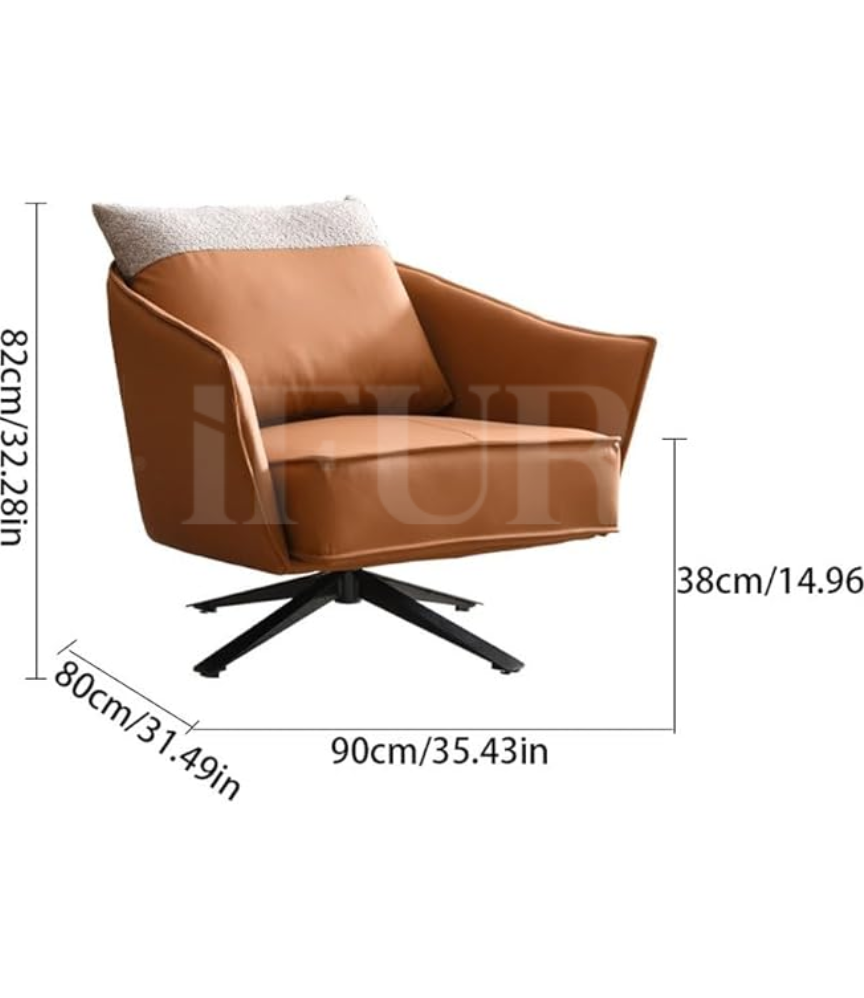 Vika Swivel Sofa Chair in Leather