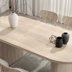 Japandi Oval 8 Seater Dining Table With Chairs
