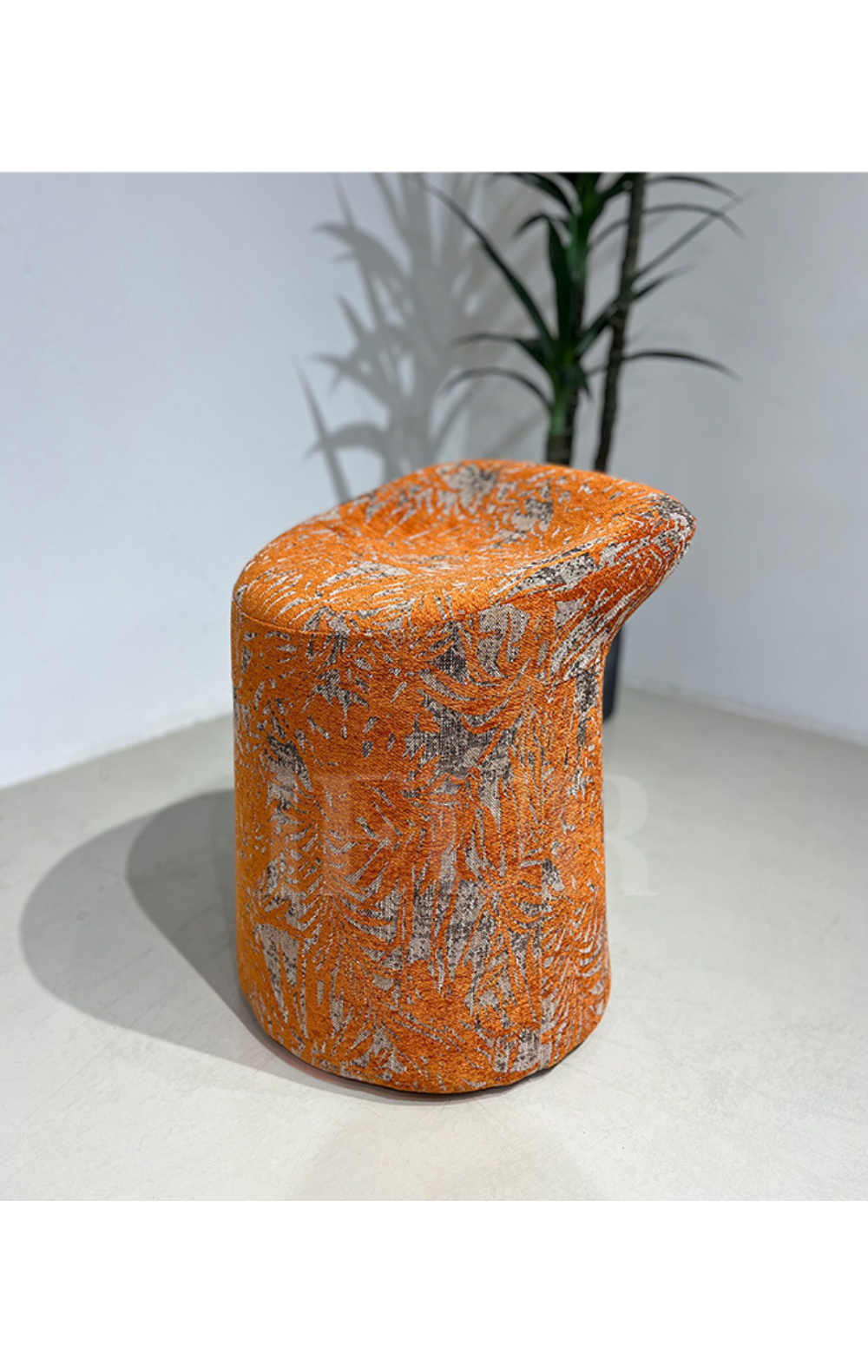 Textured Tangerine Hocker