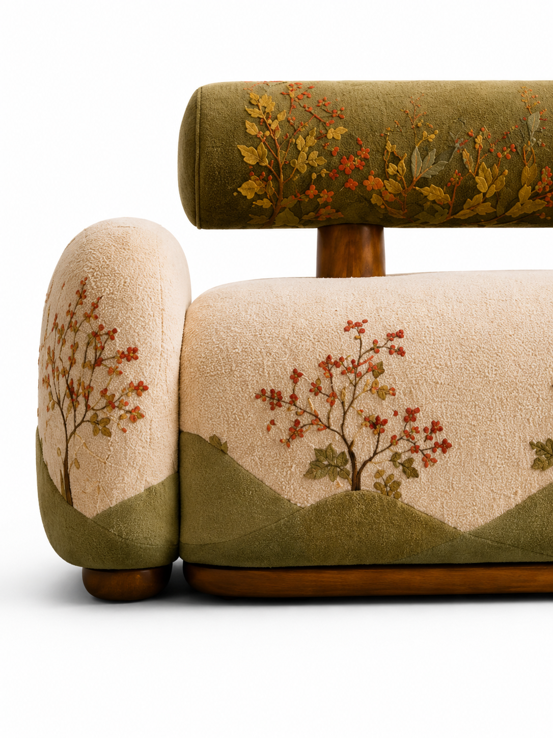 The Verdelle Sofa — Luxury Solid Teak Wood 3 Seater Sofa