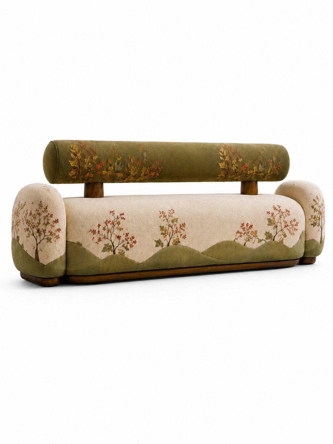 The Verdelle Sofa — Luxury Solid Teak Wood 3 Seater Sofa