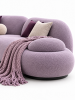 The Lilac Ivy Sofa — Luxury Curved Lavender  Sectional Sofa