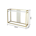 Mastery Modern And Minimalist Console Table In Sleek Golden Rods Design